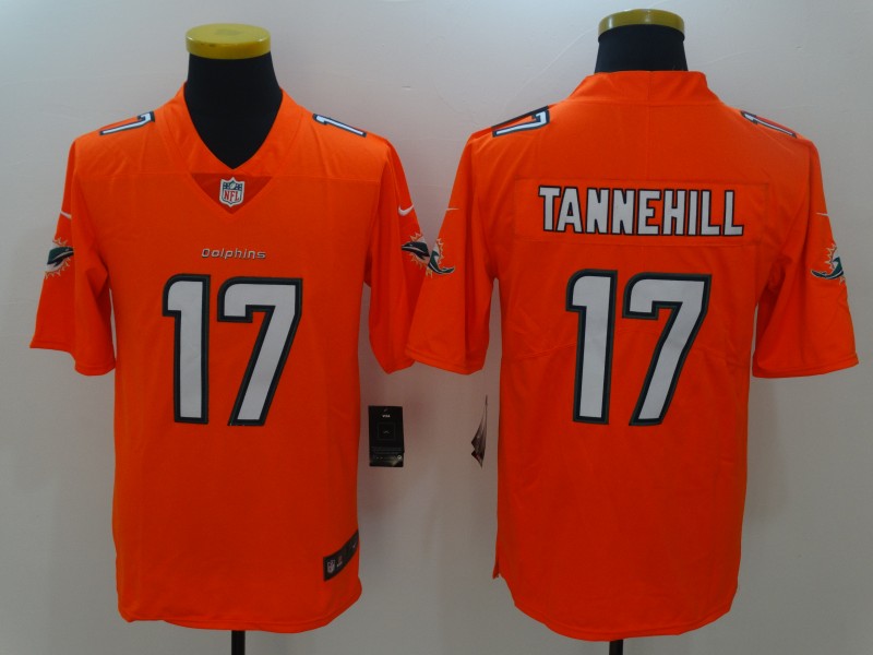 Men's Miami Dolphins Ryan Tannehill #17 Orange Jersey